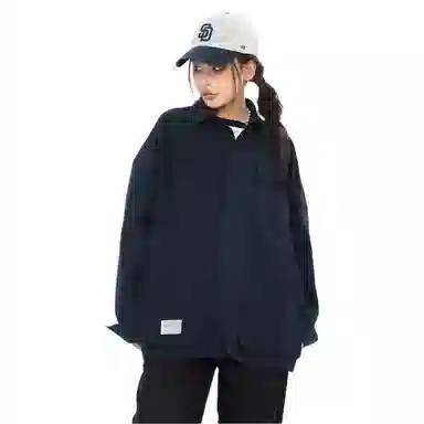 花蔓色 秋季日系工装多口袋宽松休闲长袖夹克外套 男女同款