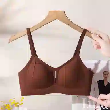 花蔓色 纯色简约聚拢上托薄款无痕文胸 女款