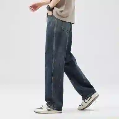 FAIRWHALE Straight Leg Jeans Blue