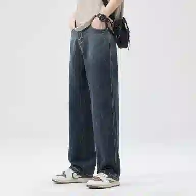 FAIRWHALE Straight Leg Jeans Blue