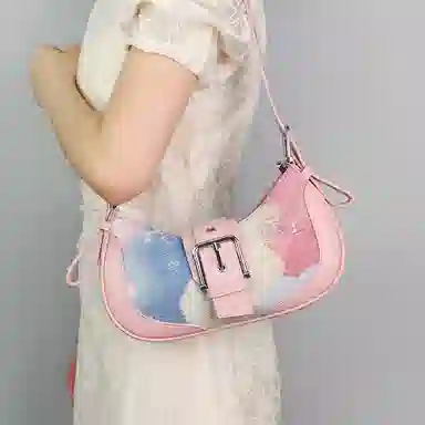 MISS GAIL Classic Rainbow Bag Pink