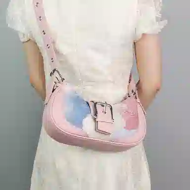 MISS GAIL Classic Rainbow Bag Pink