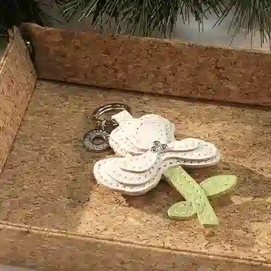 后鸟 白鸢尾小花花朵 挂件 男女同款情侣款