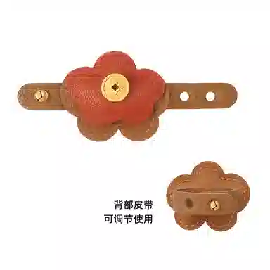 后鸟 一朵小红花花包包挂饰花朵配饰品真皮小众高级感新中式国潮古风复古个性本命年创意简约单手工制作好运 羊皮 挂件 男女同款情侣款