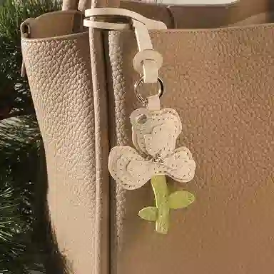 后鸟 白鸢尾小花花朵 挂件 男女同款情侣款