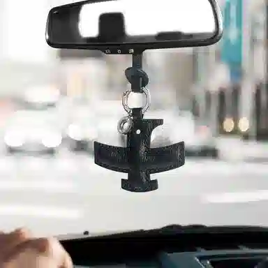 后鸟 可爱小鸟包包挂件吊饰汽车挂件饰品 手工小羊皮真皮 钥匙扣 男女同款情侣款 黑色蓝色