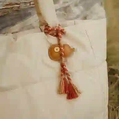 后鸟 葫芦随身福禄随身包包挂饰真皮配饰品小众新中式国潮古风本命年高级感手工编制复古轻奢设计师个性好运 羊皮 挂件 男女同款情侣款