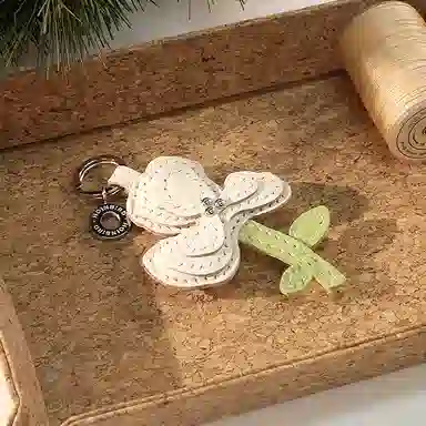 后鸟 白鸢尾小花花朵 挂件 男女同款情侣款