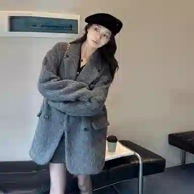 桴生 秋冬小个子赫本风高级感羊毛呢子外套大衣 女款