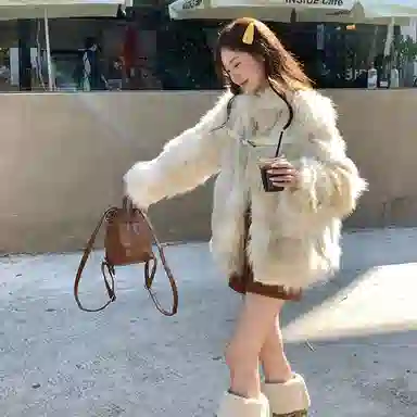 SUNSUNTOWN Fox Fur Coat Winter 2023