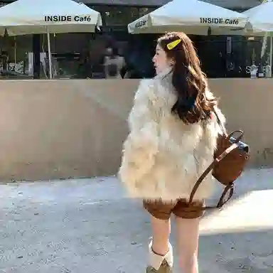 SUNSUNTOWN Fox Fur Coat Winter 2023