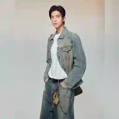 haonanhuang Denim Jacket Blue