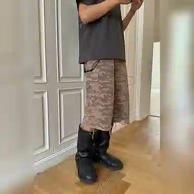 haonanhuang New Vintage Desert Camo Shorts