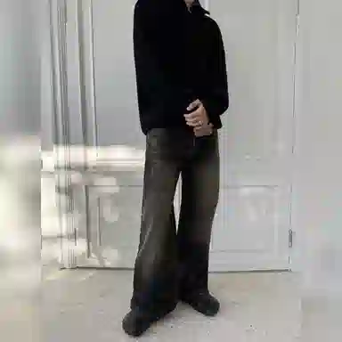 haonanhuang Vintage Flare Jeans Black