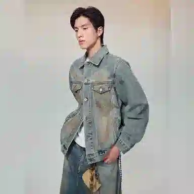 haonanhuang Denim Jacket Blue