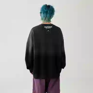 GOLFCROSS Vintage Gradient Embroidered Sweatshirt