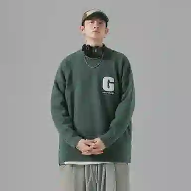 GOLFCROSS Logo Embroidered Pullover Sweater