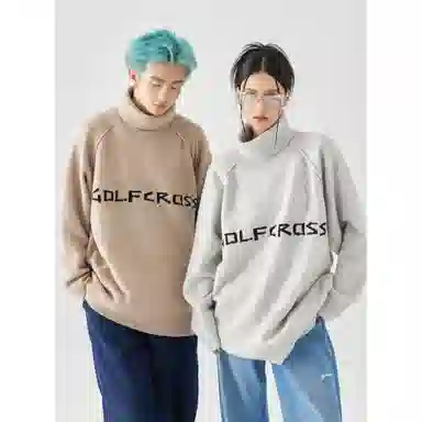 GOLFCROSS Color Dot Jacquard Knit Sweater