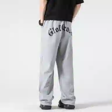 GOLFCROSS Pentagon Letter Print Straight Casual Pants