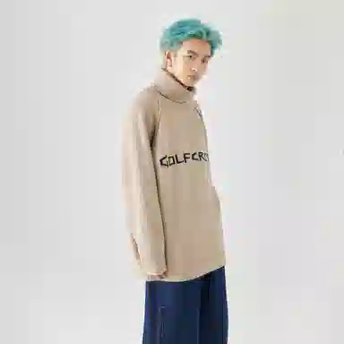 GOLFCROSS Color Dot Jacquard Knit Sweater