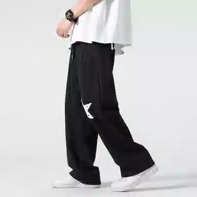 GOLFCROSS Pentagon Letter Print Straight Casual Pants