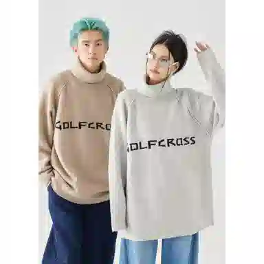 GOLFCROSS Color Dot Jacquard Knit Sweater