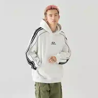 GOLFCROSS Vintage Striped Hoodie