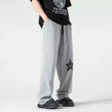 GOLFCROSS Pentagon Letter Print Straight Casual Pants