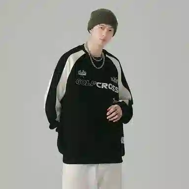 GOLFCROSS Logo Print Sweatshirt