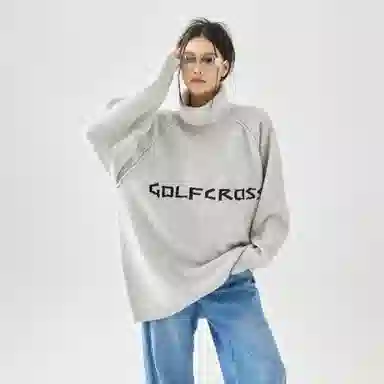GOLFCROSS Color Dot Jacquard Knit Sweater