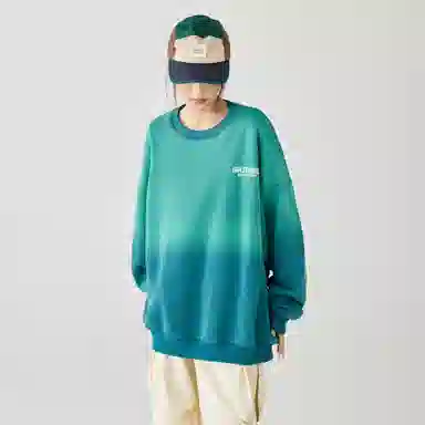 GOLFCROSS Vintage Gradient Embroidered Sweatshirt