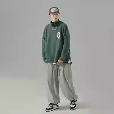 GOLFCROSS Logo Embroidered Pullover Sweater