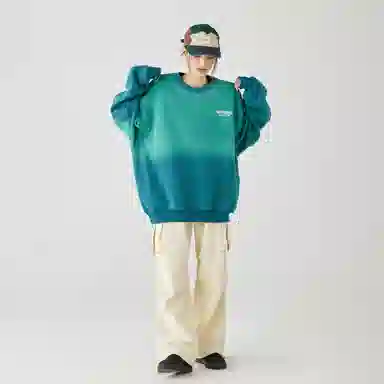 GOLFCROSS Vintage Gradient Embroidered Sweatshirt