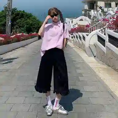 拾籍 复古高腰宽松百搭牛仔短裤 女款