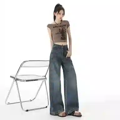 拾籍 时尚舒适休闲简约牛仔裤 女款