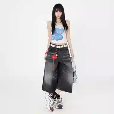 拾籍 休闲百搭简约通勤牛仔裤 女款