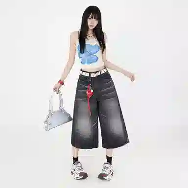 拾籍 休闲百搭简约通勤牛仔裤 女款