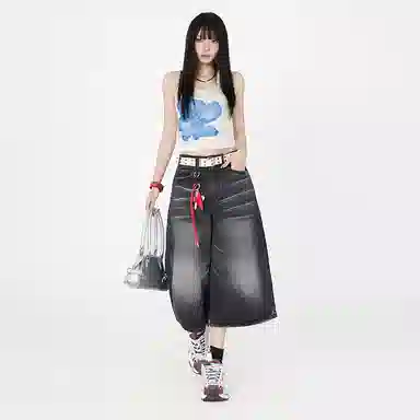 拾籍 休闲百搭简约通勤牛仔裤 女款