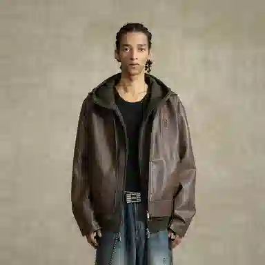 BONELESS Vintage Washed Leather Jacket