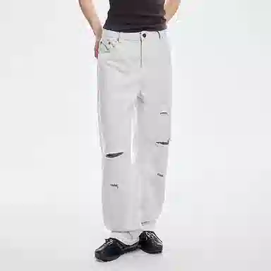 BONELESS Loose Street Retro Straight Jeans