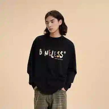 BONELESS Logo Pullover Black