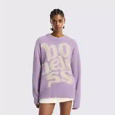 BONELESS Large Logo Jacquard Knit Sweater