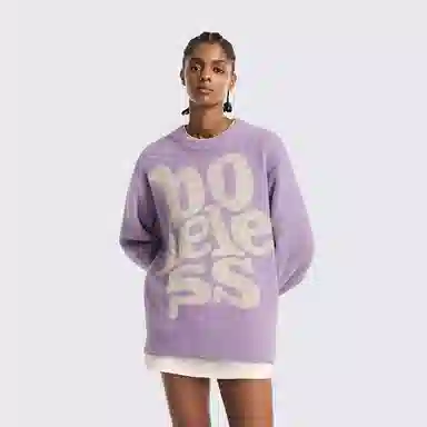 BONELESS Large Logo Jacquard Knit Sweater