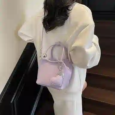 NOMK Litchi Texture Shoulder Bag