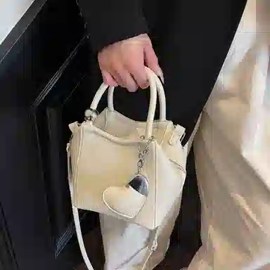 NOMK Litchi Texture Shoulder Bag