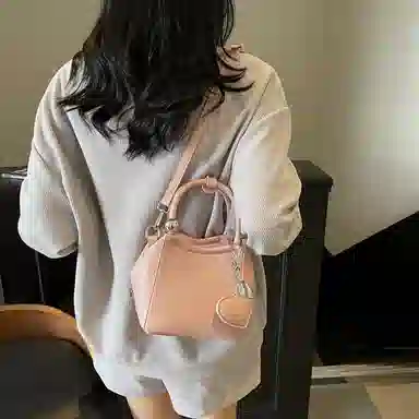 NOMK Litchi Texture Shoulder Bag