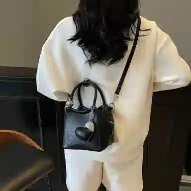 NOMK Litchi Texture Shoulder Bag