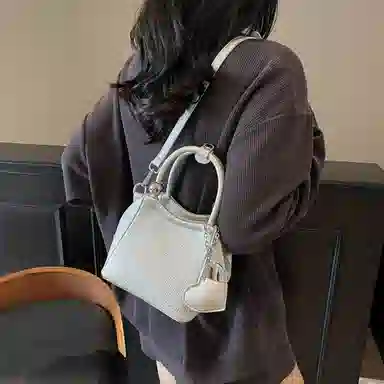 NOMK Litchi Texture Shoulder Bag