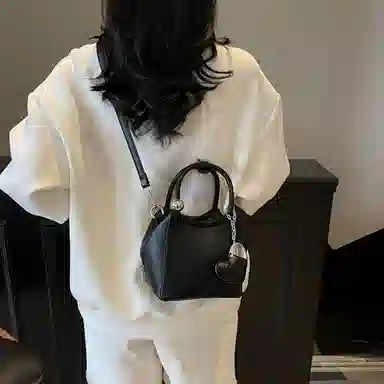 NOMK Litchi Texture Shoulder Bag