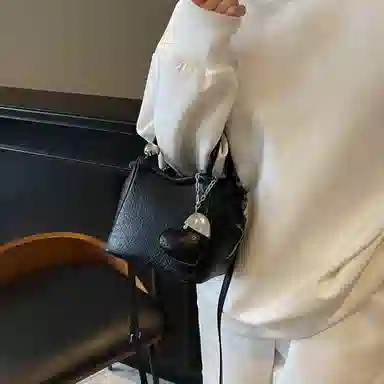 NOMK Litchi Texture Shoulder Bag